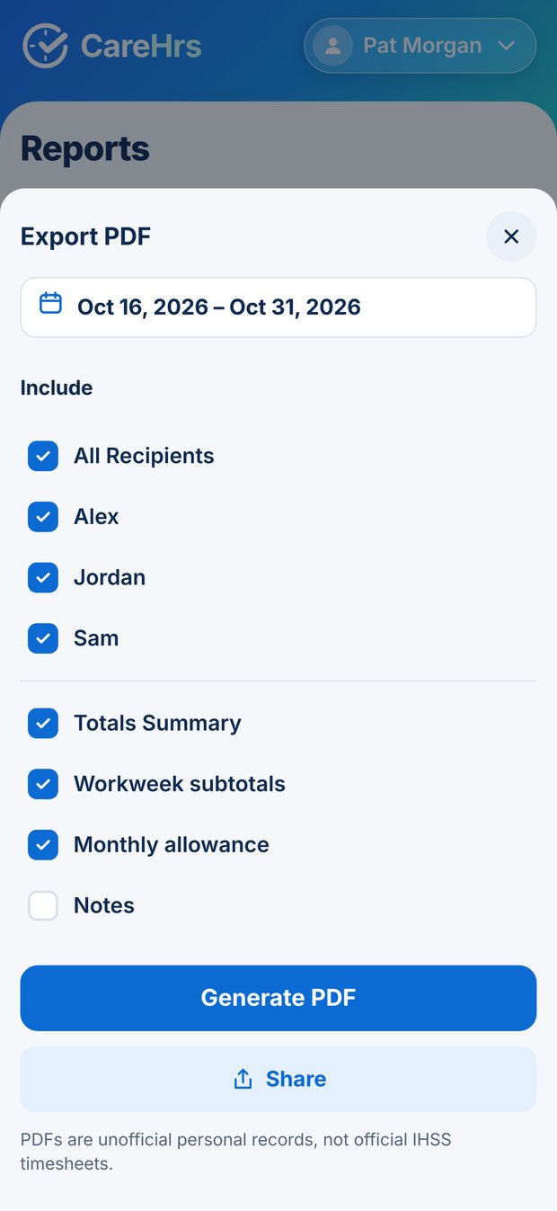 Export a clean PDF.